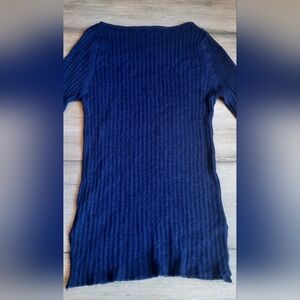 Ladies Acrylic/Nylon Top, Size LG, Dark Blue, 70% Acrylic 30% Nylon
